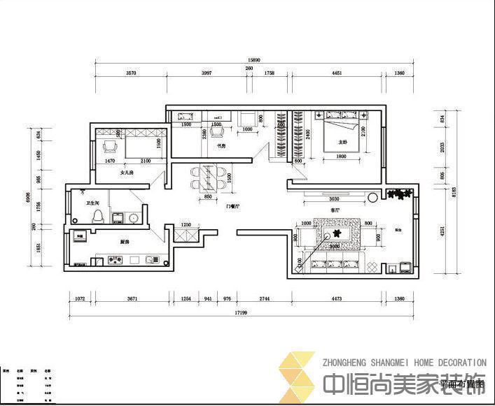 西安,西安家裝,西安家裝設計,西安小戶型設計公司,裝修案例曲江風景線效果圖