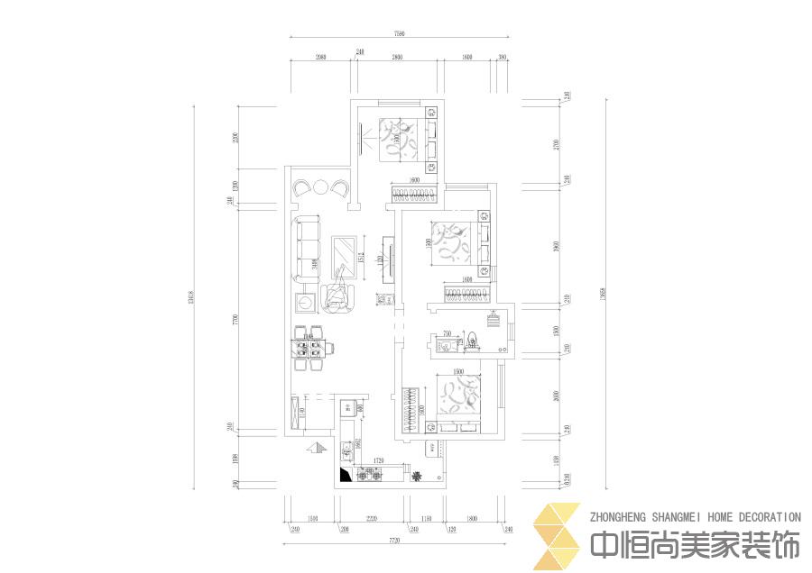 西安,西安家裝,西安家裝設(shè)計(jì),西安小戶型設(shè)計(jì)公司,裝修案例華融二十四城效果圖