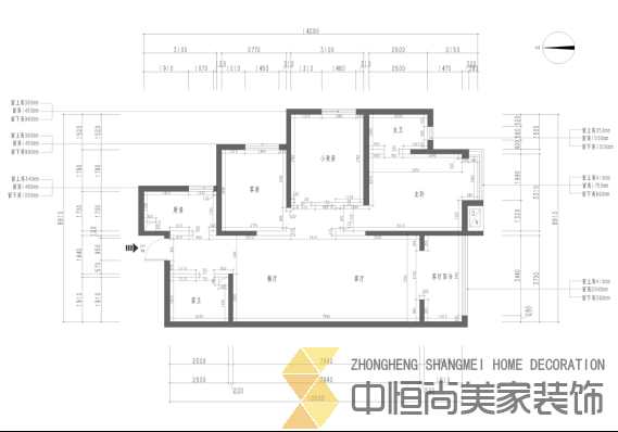 西安,西安家裝,西安家裝設計,西安小戶型設計公司,裝修案例西堪小區效果圖