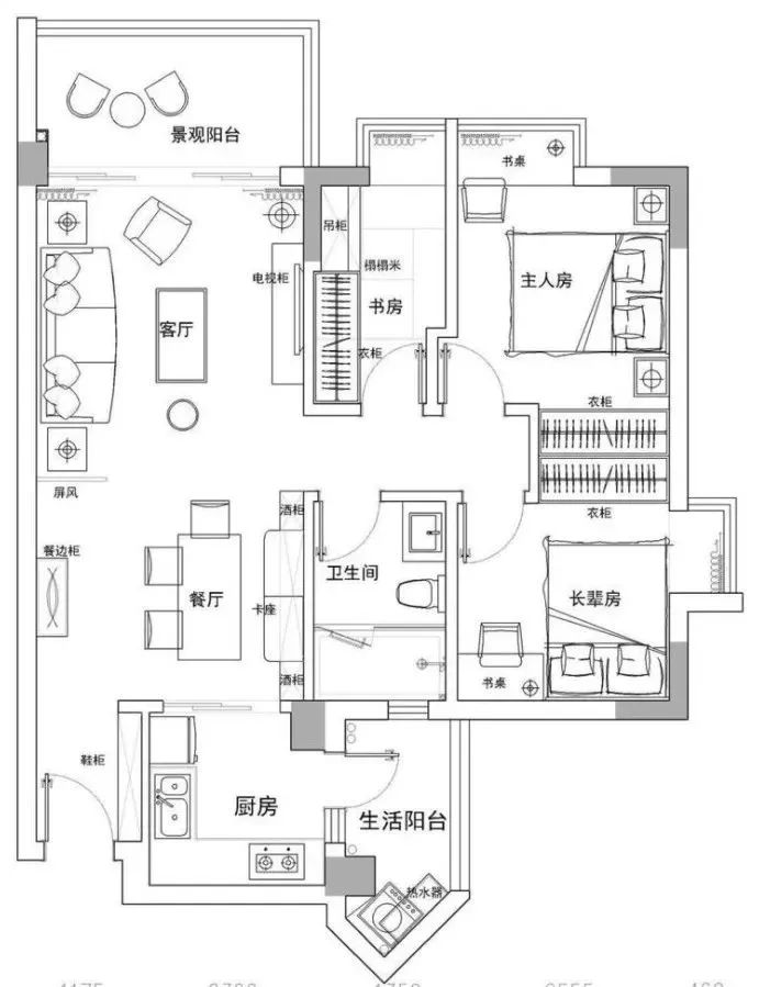 小戶型三居室的北歐風(fēng)，溫馨又清新